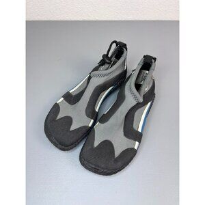 NRS women's 7 grey blue neoprene scuba water shoes diving booties‎